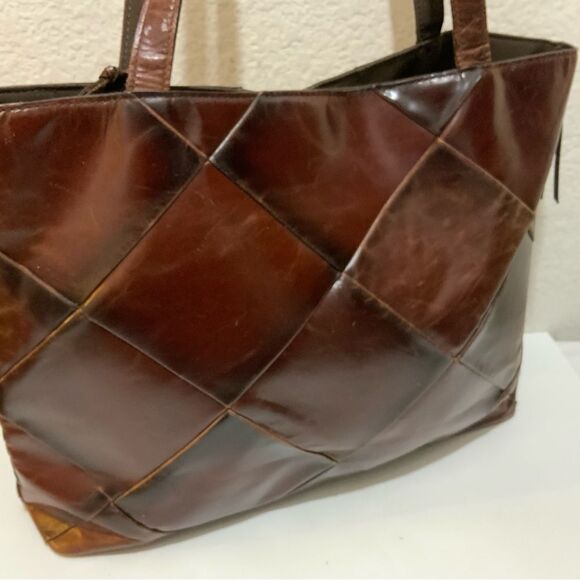 Vintage Rolfs Genuine Leather Shoulder Handbag Burgundy - Picture 7 of 15